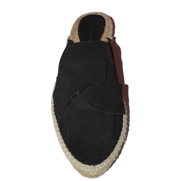 black suede mule shoes Saks Fith Avenue - Picture 2 of 4